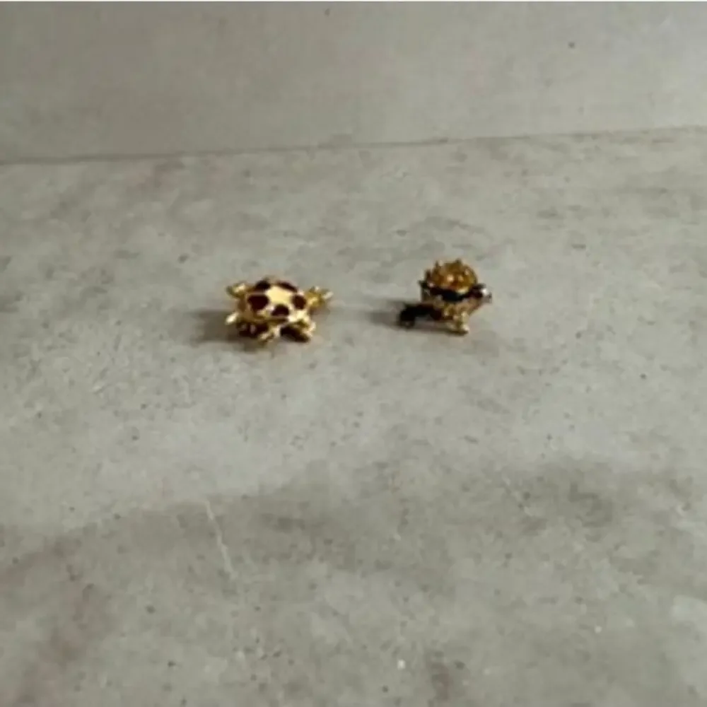 Vintage Mini Turtle Bird Brooch Bundle Gold Tone Enamel Rhinestone Pins